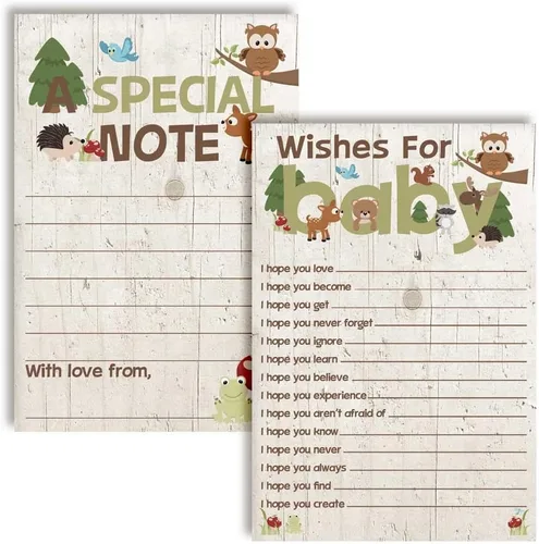 Miniatura 8 de Amanda Creation Adventure Awaits Baby Wishes Cards 20, 4 x 6 pulgadas, gran recuerdo y actividad divertida para baby showers, deseos para recuerdos