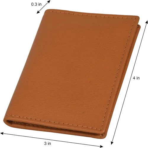 Miniatura 22 de Leatherboss - Cartera delgada y plegable de piel auténtica Soporte para tarjeta de crédito, débito, identificación Compacta y elegante