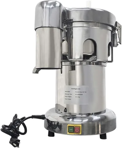 Miniatura 7 de Exprimidor comercial de verduras y frutas, separado automático de jugo y residuos, prensa de jugo resistente con varilla de empuje, exprimidor