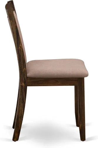 Miniatura 10 de East West Furniture F2MZ7-748 - Juego de mesa y sillas de cocina de 7 piezas que consta de una mesa redonda de comedor con pedestal y 6 sillas