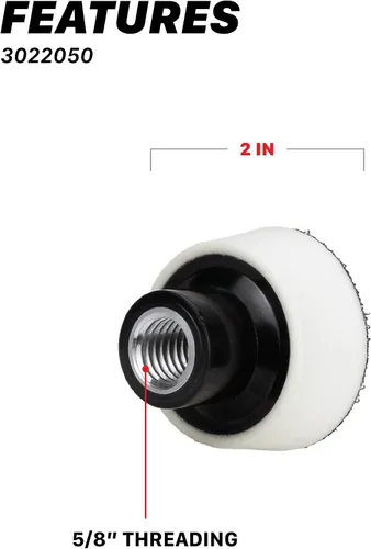 Miniatura 2 de Maxshine 2" Juego Universal Profesional de Almohadillas Giratorias para Pulidor – Placa de Alto Rendimiento de 50mm con Rosca de 5/8" – Compatible