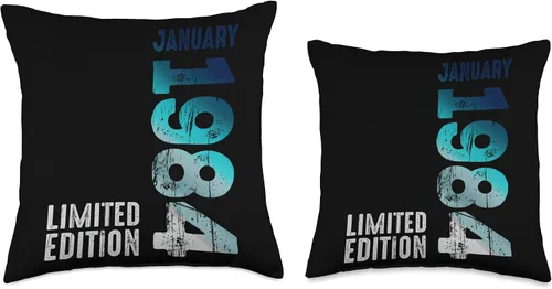Miniatura 3 de January 1984 Year 1984 Retro 1984 Vintage Limited Edition Throw Pillow