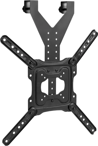 VIVO Soporte de TV para colgar para pantallas planas y curvas de 24 a 55 pulgadas, diseño de acero ligero, barra transversal de altura ajustable,