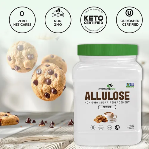 Miniatura 9 de Morning Pep Edulcorante de Alulosa 2 lb – Alternativa de Azúcar Sin Calorías, 100% Puro, Sin Eritritol, Verificado por el Proyecto No-OMG