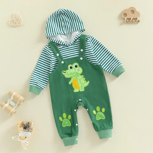 Miniatura 294 de Conjunto de ropa de otoño e invierno para bebé y niño, sudadera larga con capucha y pantalones para niños pequeños, 6, 12, 18, 24 meses, 2T
