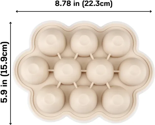 Miniatura 4 de PandaEar Paquete de 3 bandejas de silicona para congelador de alimentos para bebés con tapas, 10 porciones pequeñas por bandeja