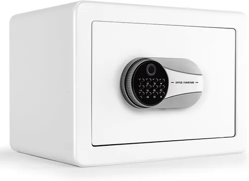 Miniatura 10 de Caja de seguridad biométrica de 0.6 pies cúbicos, caja de seguridad con huella dactilar con bolsa ignífuga, estante removible, sistema de alarma