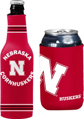 Miniatura 30 de College Team Color Logo Can & Bottle Holder Insulator Beverage Cooler Set