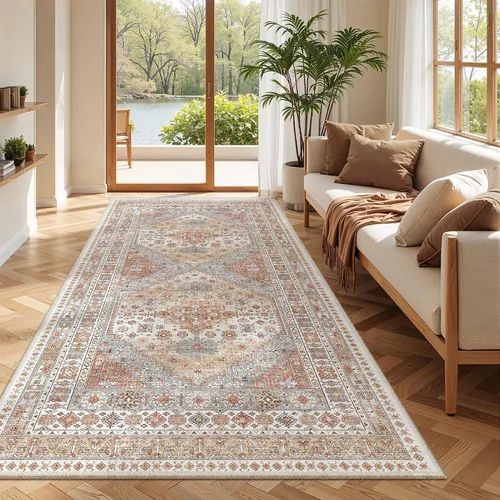 Miniatura 148 de zesthome Alfombra antideslizante para pasillos - Alfombra de pasillo 2x8 para dormitorio, alfombra lavable con respaldo de goma, alfombra suave