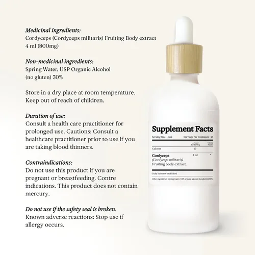 Miniatura 7 de Rainbo - Tintura de hongos Cordyceps - Suplemento de hongo de extracto dual - Apoyo inmunológico, energía, suplemento Cordyceps líquido, vegano, sin