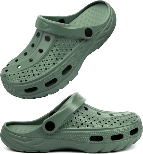 INMINPIN - Zuecos ortopédicos para mujeres y hombres, con soporte de arco, zapatos de jardín, sandalias con fascitis plantar y plantillas de pies