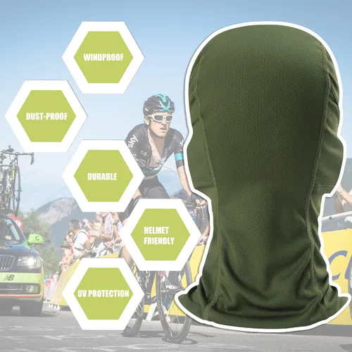 Miniatura 3 de Pasamontañas con Capucha Ajustable Resistente al Viento con Protección UV