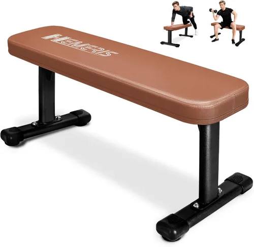 Miniatura 9 de Banco de peso plano, banco de entrenamiento de 660 libras, equipo de ejercicio de prensa de banco para gimnasio en casa, entrenamiento de fuerza