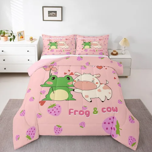 Miniatura 37 de Erosebridal Juego de ropa de cama de oso polar, tamaño individual, juego de edredón de oso blanco con patrón de animales, edredón de microfibra Oso