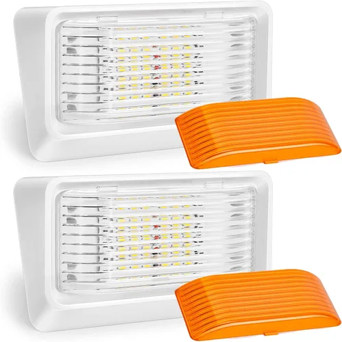 Miniatura 10 de Kohree Luz LED de 320 lúmenes para porche exterior con interruptor, luz de repuesto de 12 V para casas rodantes, remolques, cámpers, 5ª rueda, base
