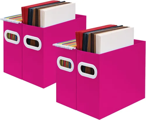 Miniatura 8 de Organizador de archivos colgante, organizador de carpetas de archivos de cartón para tamaño carta, caja de almacenamiento de documentos
