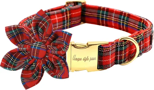 Miniatura 42 de Unique style paws Collar de perro para el día de San Valentín con lazo de flores, collar de cachorro de corazón azul, el mejor regalo para niños