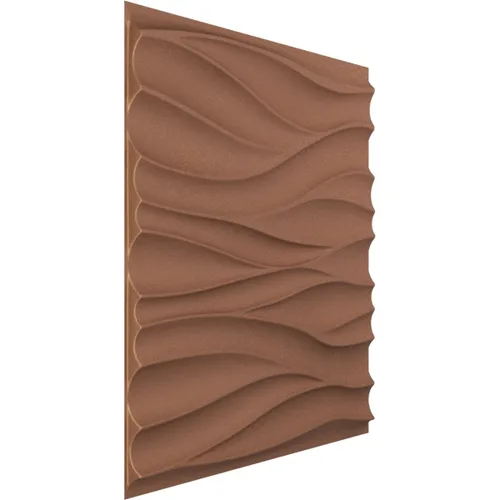 Miniatura 2 de Ekena Millwork 19 5/8 pulgadas de ancho x 19 5/8 pulgadas de alto, ondulado EnduraWall decorativo 3D, cobre envejecido (cubre 2.67 pies cuadrados).