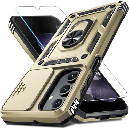 Miniatura 43 de Janmitta Compatible con Galaxy A15 5G Funda con Cubierta Deslizante Integrada para Lente de Cámara + Protector de Pantalla + Soporte de Anillo