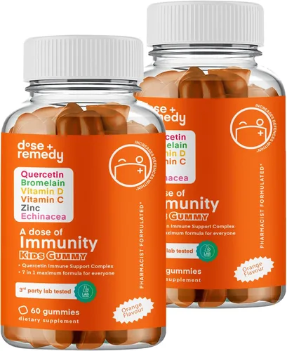Miniatura 8 de Una dosis de quercetina de inmunidad con vitamina C y zinc, vitamina D, 500 mg de quercetina bromelina con equinácea y vitaminas B, suplemento