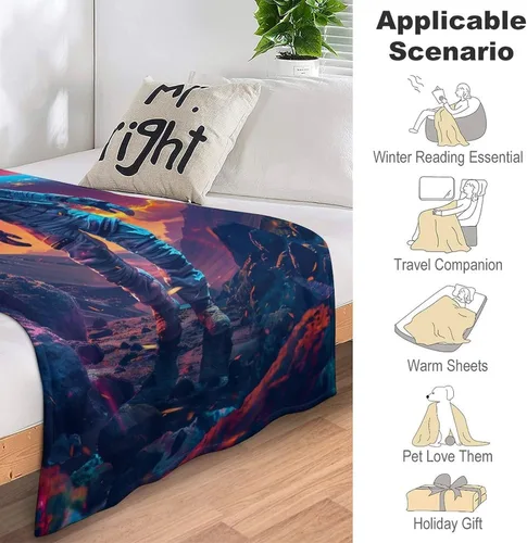 Miniatura 8 de Manta con estampado de astronauta, planeta espacial y galaxia, regalos para sofá, cama, decoración de cosas, ligera, suave y acogedora, de forro