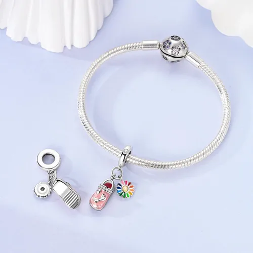 Miniatura 83 de Hapour Dijes de plata de ley 925 para pulseras, collar, joyería europea, colgante de cuentas para mujeres y madres