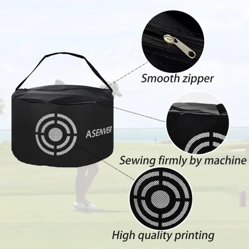 Miniatura 4 de Negro Golf Impact Bag Silent Golf Swing Trainer Golf Smash Bag Portable Power Hitting Bag Golf Training Aid