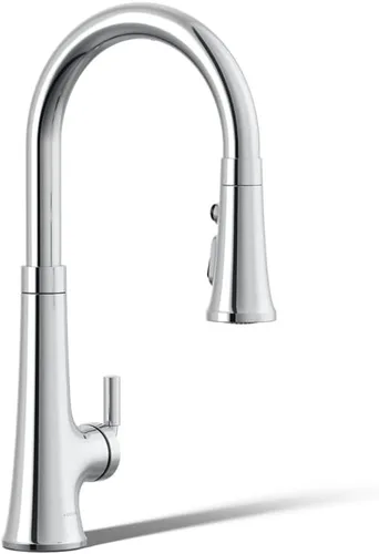 Miniatura 28 de KOHLER 23767-BL Grifo de tono de barra de cocina de un solo mango, grifo de fregadero de preparación, grifo de barra húmeda, grifo para fregadero