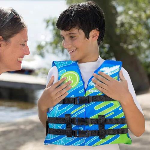 Miniatura 3 de Aqua Oceans 7 Life Jacket for Kids - US Coast Guard Approved Life Vest for Infant, Child & Youth Boys and Girls, Open-Side PFD for Boating, Swimming