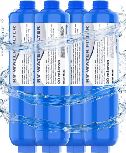 Miniatura 9 de PAULINN Sistema de Filtros de Agua Dobles Externos para RV, Filtro de Agua para Caravana Libre de Plomo y BPA con Accesorios de Latón y Soporte