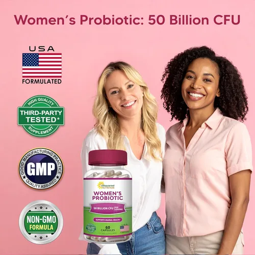 Miniatura 8 de aSquared Nutrition Probióticos para mujeres – 50 mil millones de UFC probióticos para mujeres apoya la salud digestiva, intestinal, vaginal