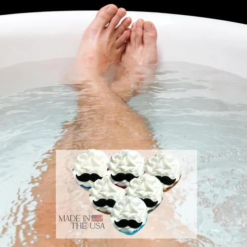 Miniatura 6 de Mr. Bomb Bigote Dude - Bombas de baño para hombres para la relajación de los hombres, regalo para él, baño varonil, aromas masculinos para hombres