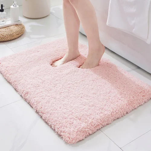 Miniatura 49 de ILANGO Alfombras de Baño Beige 32" × 20" Antideslizantes y Súper Absorbentes Extra Gruesas Suaves, Alfombra de Baño Lavable para Piso, Alfombra