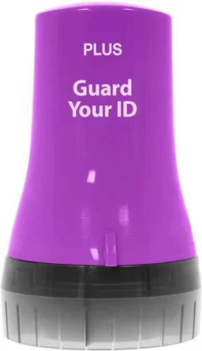 Miniatura 9 de Guard Your ID Wide Advanced Roller 2.0 - Sello de seguridad para prevención de robo de identidad, color morado Púrpura