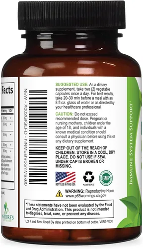 Miniatura 8 de Suplemento cerebral de hongos 10 en 1 mezcla – Complejo de hongos de alta resistencia con melena de león, cola de pavo, reishi, cordyceps, chaga