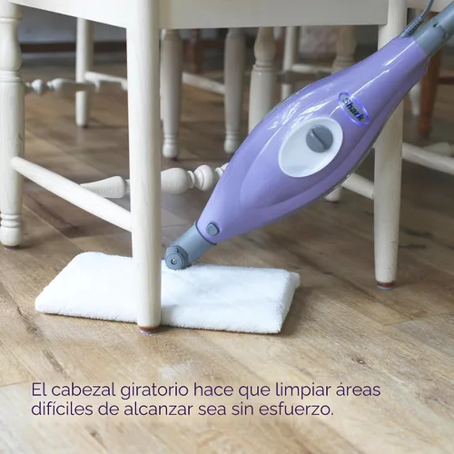 Miniatura 7 de Shark Mopa de vapor con 2 almohadillas lavables de doble cara, desinfectante de vapor, dirección giratoria, ligera, limpiador de vapor para suelos