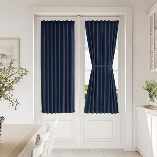 Miniatura 108 de Vatge - Cortinas autoadhesivas para puerta francesa, tratamiento de ventana con filtro de luz sin varillas ni perforaciones para puertas de cristal