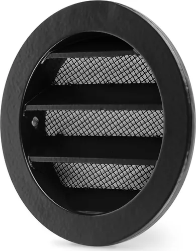 Miniatura 11 de calimaero® WSGB Rejilla de Ventilación de Aire de Metal Redondo Negro de 5 Pulgadas con Persiana Plana y Malla Antimoscas Compatible Solo