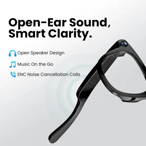 Miniatura 5 de Padmate Viewmate - Lentes inteligentes AI con cámara, grabación HD 1080P y control de voz, lentes de traducción Bluetooth con 164 idiomas