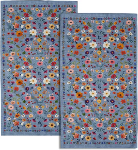 Miniatura 11 de Toalla de mano de baño de ancla, 2 piezas, toallas de mano absorbentes náuticas a rayas blancas, anclajes marinos, toalla facial suave