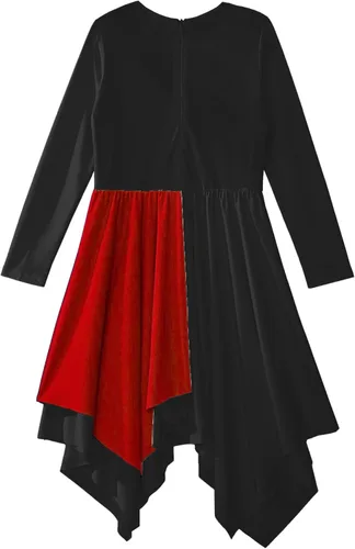 Miniatura 77 de CHICTRY Vestido de baile lírico sin mangas asimétrico para niñas, disfraz de adoración litúrgica contemporánea