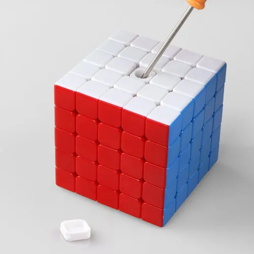 Miniatura 6 de D-FantiX Cyclone - Cubo de velocidad de 5 x 5 para niños, sin calcomanías, cubo mágico de 5 x 5 x 5 pulgadas, rompecabezas de 2.500 in, juguetes
