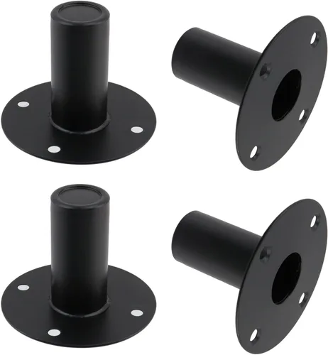 Miniatura 6 de T Tulead Soporte de montaje para altavoz, soporte superior de 4.21 x 3.15 pulgadas, soporte para altavoz, montaje en poste para gabinete, paquete