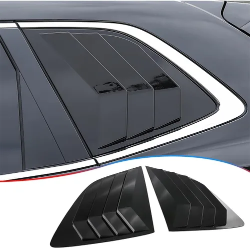 MUXEE 2 persianas para ventana lateral trasera, para Honda CRV CR-V 2023, 2024, 2025, 2026, ABS, color negro brillante, accesorios interiores
