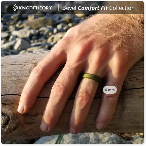 Miniatura 27 de Knot Theory - Anillo de boda de silicón para hombres y mujeres Anillos de goma finos de calidad superior con gran estilo, comodidad; son ideales