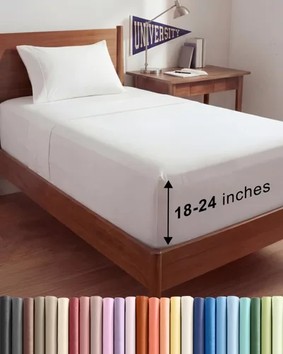 Miniatura 137 de Sábanas King divididas con bolsillos extra profundos, sábanas transpirables y refrescantes de 5 piezas, sábanas de lujo para hotel, suaves, sin 22
