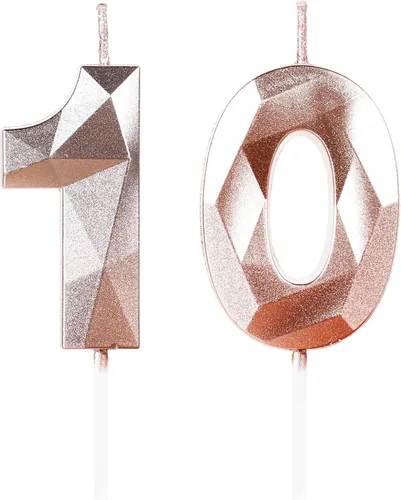 Miniatura 349 de Velas de cumpleaños número 15, velas número 15, velas de feliz cumpleaños de oro rosa para pastel, decoraciones de cobertura de pastel de diseño 3D