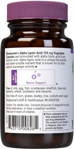 Miniatura 3 de BLUEBONNET NUTRICIÓN ÁCIDO ALFA LIPOICO 100 mg