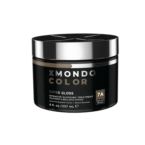 XMONDO Color Dark Ash Blonde - Máscara de depósito de color rubio ceniza y tinte semipermanente para el cabello, súper brillante, impregnado con