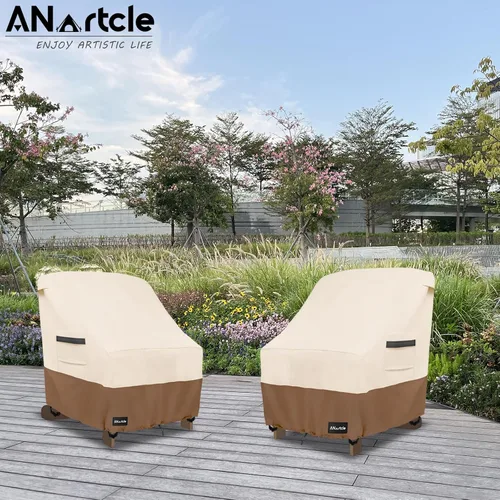 Miniatura 7 de ANartcle Fundas para Sillas de Patio, 600D Impermeables de Servicio Pesado para Muebles de Jardín y Patio al Aire Libre, Fundas para Sillas